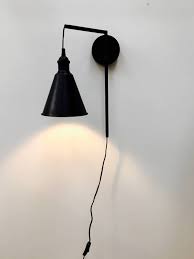 Frankie Swing Arm Wall Light With Funnel Shade Swing Arm Wall Light Wall Lights Lighting Store