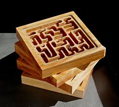 Mini Marble Maze Coasters Marble Maze Wooden Coasters Maze