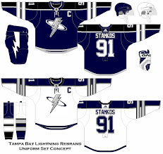 Shop for tampa bay lightning jerseys and new reverse retro jerseys at the official canada online store of the national hockey league. Nhl Rebrand Concepts Tampa Bay Lightning Custom Jerseys Jersey Design