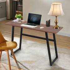 Keep your study space as clean (or messy) as you like. Modern Computer Desk Wood And Metal Writing Desk Home Office Study Table Us Ebay