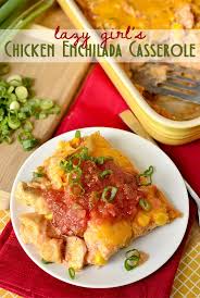 Lazy Girl S Chicken Enchilada Casserole Iowa Girl Eats Recipe Recipes Food Dishes Enchilada Casserole