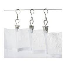 Ikea Riktig Gardinenhaken Mit Klemme Ringe An Der Gardine Befestigen Und Am Drahtseil Einhaken Cortinas Ikea Cortina De Ferro Cortinas De Pano