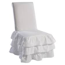 Ruffle 3 Tiered Dining Chair Slipcover Target Slipcovers For Chairs Dining Chair Slipcovers Dining Room Chair Slipcovers