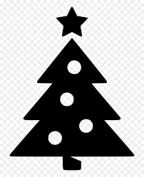 Pine tree clipart black and white. Christmas New Year Tree Black Christmas Tree Vector Hd Png Download Vhv