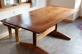 Natural edge modern redwood dining table. I Built A New Dining Table Walnut Trestle Table Album On Imgur