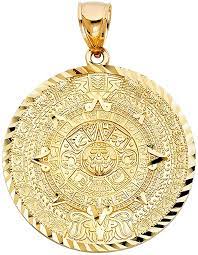 5 out of 5 stars (31,380) $ 5.12. Amazon Com Tgdj 14k Yellow Gold Diamond Cut Ornate Aztec Calander Azteca Pendant Charm 40x40 Mm Clothing