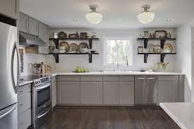 Grey Kitchen With Salvaged Cabinets And Exposed Shelving Made From Bunk Bed Frames Kitchen Remodel Small Kitchen Cabinets Kitchen Design Small