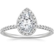 Double halo pear engagement ring. Pear Shaped Diamond Engagement Rings Brilliant Earth