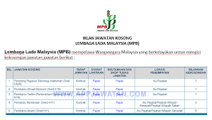 Jawatan kosong kosong terkini di malaysia dari syarikat terpercaya. Jawatan Kosong Di Lembaga Lada Malaysia Mpb Appjawatan Malaysia
