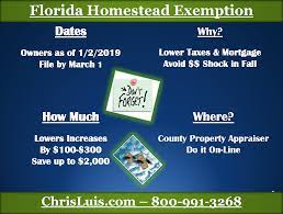Florida homestead status is an important concept which appears in three different sections of the florida state constitution. Florida Homestead Exemption Chrisluis Com