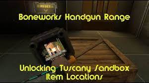 If the latter, please contact a wiki administrator. Boneworks Hangun Range Unlocking Tuscany Item Locations Youtube
