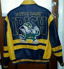 Notre Dame Fighting Irish Excelled College Phase Varsity Leather Jacket Size L Jackets Leather Jacket Notre Dame Fighting Irish