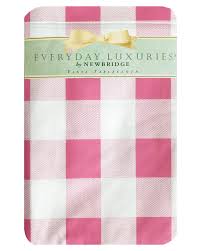Pair with solid color dinnerware and plain centerpieces. Newbridge Farmhouse Buffalo Check Cottage Style Checkered Print Vinyl Flannel Backed Tablecloth Pastel Gingham Summer Indoor Outdoor Easy Care Vinyl Tablecloth 52 X 70 Oblong Rectangle Pink Buy Online In Botswana At