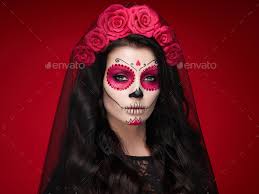 woman with makeup sugar skull