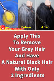 Tilt your head over the bathroom sink or tub and rinse your hair with this mixture. Apply This To Remove Your Grey Hair And Have A Natural Black Hair With Only 2 Ingredients Grey Hair Home Remedies Grey Hair Care Remove Gray Hair