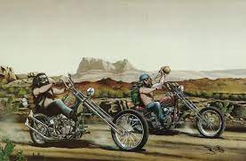 Dave Mann Er Aug 78 Desert Run 1617 X 1065 David Mann Art David Mann Biker Art