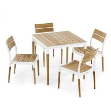 Bloom Teak And Aluminum Wood Top Dining Set Westminster Teak In 2020 Teak Dining Table Teak Dining Chairs Westminster Teak