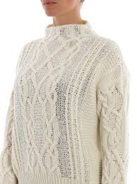 Turtlenecks Polo Necks Ermanno Scervino Embellished Wool Mock Neck Sweater D355m304cthsk14300