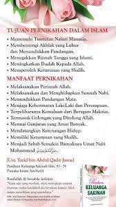 Pernikahan dalam islam adalah hal yang suci dan menjadi pertalian antar manusia yang disaksikan oleh allah. Tujuan Pernikahan Dalam Islam Pustaka Imam Asy Syafi I Facebook