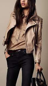 Leather Biker Jacket Via Burberry Brit Fashion Clothes Clothes For Women