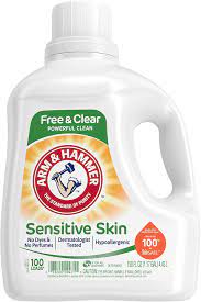 Learn about advances in moisturizing cleansers or soaps: Amazon Com Arm Hammer Sensitive Skin Free Clear 100 Loads Liquid Laundry Detergent 150 Fl Oz Health Household