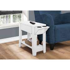 The coffee table with cup holders available on the site are made of different materials such as wood, aluminum, marble, steel, glass and so on, so that you can pick the best one to go with your existing decor. Monarch Modern Rectangular Side Accent Table With Cup Holders White Best Buy Canada