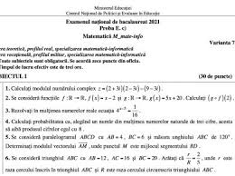 Radu gologan, mihaela berindeanu, nicoleta agenna ionescu mazilu aceasta colectie de exercitii isi propune sa aduca o noutate pe piata auxiliarelor de matematica si. Arhive Sesiune Speciala Bac 2021 Subiecte Matematica Edupedu Ro
