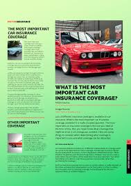 What damage is not covered by collision coverage? Calameo What Is The Most Important Car Insurance Coverage