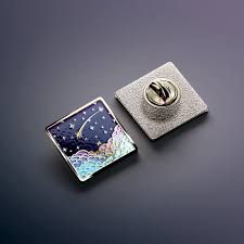 Square Enamel Pin Mockups Set Stationery Mockup Enamel Pins Mockup Templates