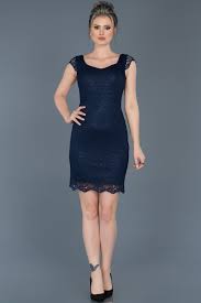 Lacivert Dantelli Kisa Elbise Abk010 Resmi Elbise The Dress Elbise