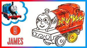 How To Draw James As Flash Thomas And Friends Minis Trains Drawing A Train Drawing Thomas And Friends Lessons For Kids