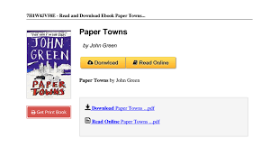Download movie paper towns (2015) in hd torrent. Paper Towns John Green 140884818x Pdf Google Drive