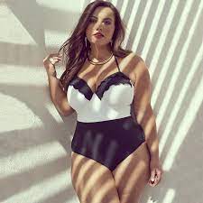 One Piece Ruffle Push Up Color Block Tankini Plus Size Swimsuits Women S Plus Size Swimwear Women S One Piece Swimsuits