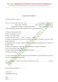 Manager, volunteer) list experiences in reverse chronological order (most current experience first). Experience Certificate Format For Government Job Employees