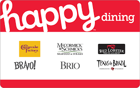 Usable at the cheesecake factory, mccormick and schmick's, red lobster, buffalo wild please note that online redemption may not be available for all merchants. Happy Dining Gift Card Giftcardmall Com