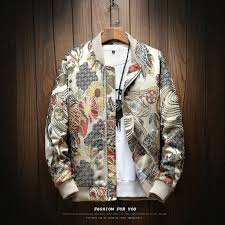Details About Japanese Embroidery Men Jacket Coat Man Autumn New Coat Bomber Jacket Clothes