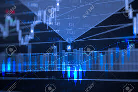 Digital Data Indicator Analysis On Financial Market Trade Chart