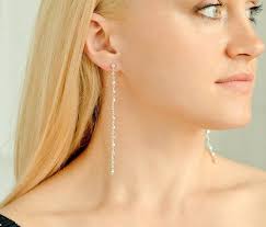 Extra long 2025 silver earrings