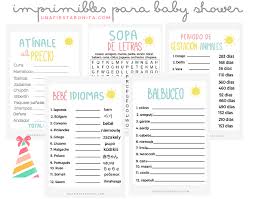 Juegos para baby shower para imprimir. 5 Imprimibles Juegos Para Baby Shower Una Fiesta Bonita