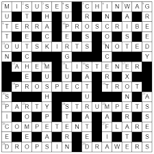This free list of crossword answers for crossword clues is to help you get an edge over your competition. Financial Times 16 635 By Moo Fifteensquared