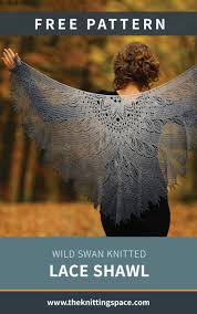 Wild Swan Knitted Lace Shawl Free Knitting Pattern Sjöl