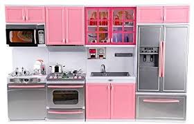 amazon com urban kit deluxe modern kitchen playset battery operated toy kitchen mini kitchen barbie kitchen set barbie kitchen dollhouse kitchen furniture