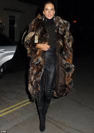 Alessandra Ambrosio Looks Stunning In Fur As She Parties In London Fur Fashion Fashion Star Fashion