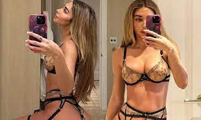 Chantel Jeffries shows off her curves in a bra, undies and garter belt as  Diplo gushes 