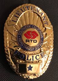 Lieutenant Southern California Rapid Transit District Police Entennman Rovin Police Badge Fire Badge Police
