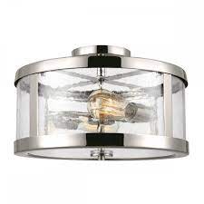 Our designs include modern, traditional, industrial, and handmade lighting with a wide range of styles and finishes to suit all living spaces. Modern Industrial Flush Ceiling Light In Nickel Clear Glass