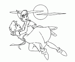 Printable peter pan coloring pages. Peter Pan Flying Coloring Pages Coloring Home