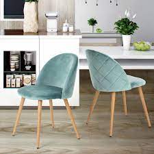 When you buy a mercer41 carrigan velvet upholstered side chair online from wayfair, we make it as easy as possible for you to find out. Furniturer Carson Carrington Mid Century Modern Lake Green Velvet Dining Chair Set Of 2 Zomba Green Velvet Diamond Kd Metal A The Home Depot