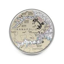 Annapolis Nautical Chart Pewter Lapel Pin Chart Mugs