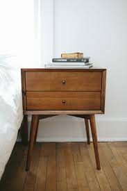 Metal frame in an antique brass finish. Nightstand Retro Home White Furniture Living Room Retro Home Decor